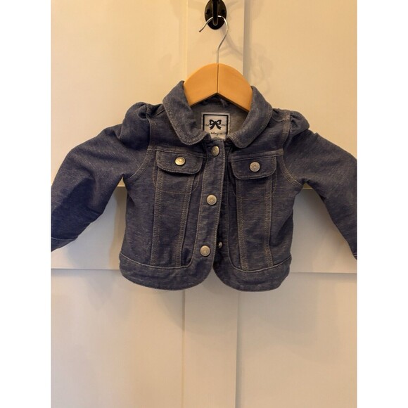 Toddler Girls Gymboree Soft Stretch Denim Snap Jean Jacket 12-24 Mo Excellent - Picture 2 of 7